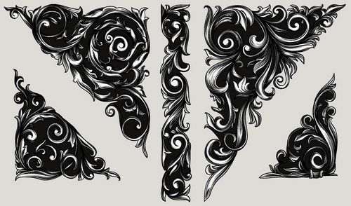 Floral Border Elements 28xEPS