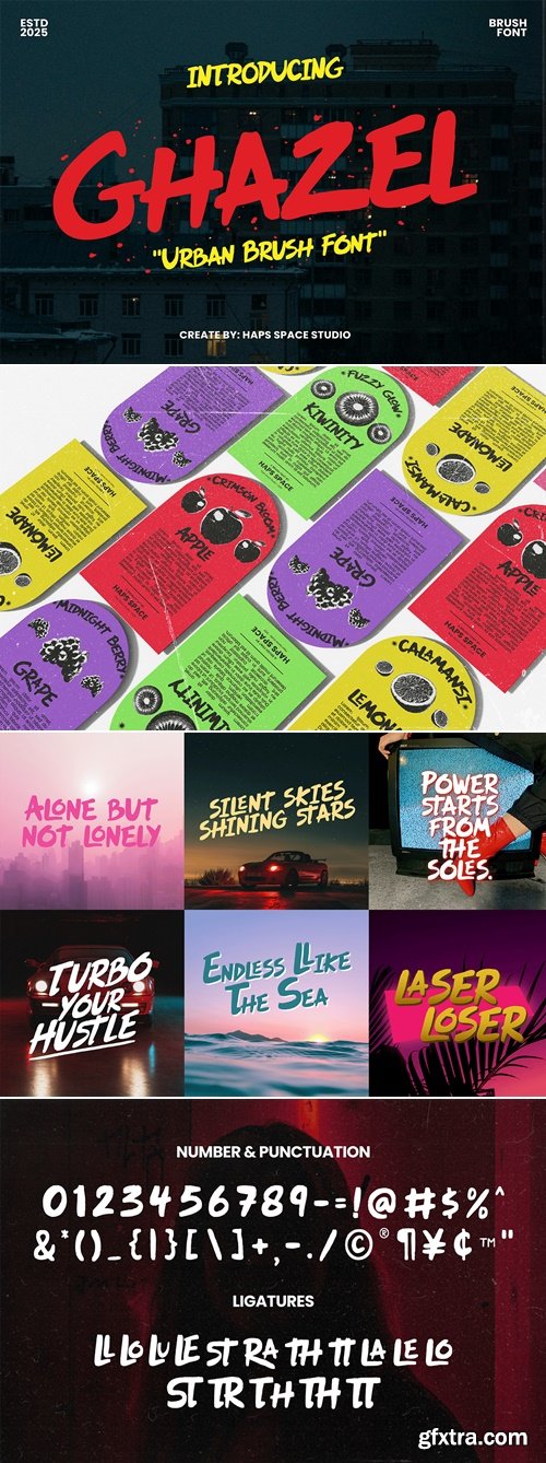 CreativeMarket - Ghazel Urban Brush Font