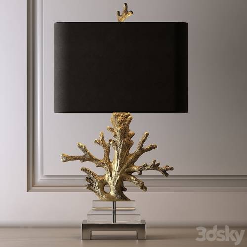 '3dsky Pro - Gold coral table lamp' '3dsky Pro - Gold coral table lamp'