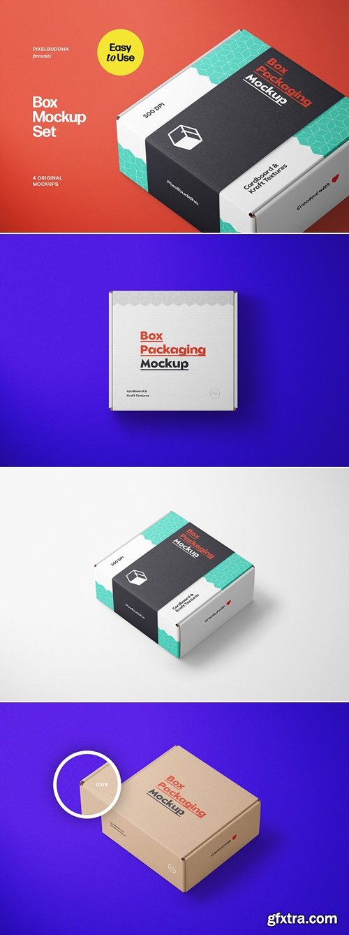 Pixelbuddha - Box Mockup Set 1257