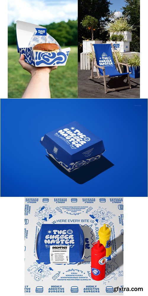 Creatsy - Vegan Burger Bar Brand Identity Mockup Bundle