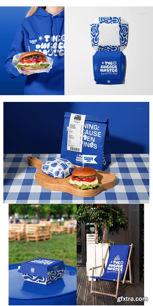 Creatsy - Vegan Burger Bar Brand Identity Mockup Bundle