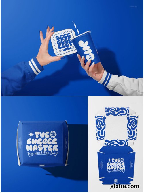 Creatsy - Vegan Burger Bar Brand Identity Mockup Bundle