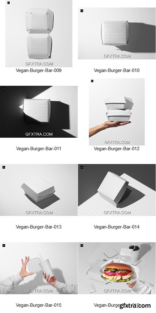 Creatsy - Vegan Burger Bar Brand Identity Mockup Bundle