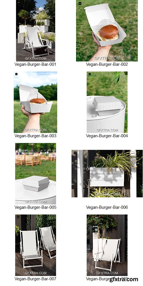 Creatsy - Vegan Burger Bar Brand Identity Mockup Bundle