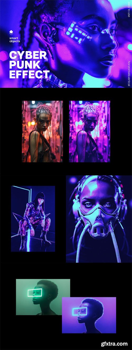 Cyberpunk Photo Effect for Photoshop