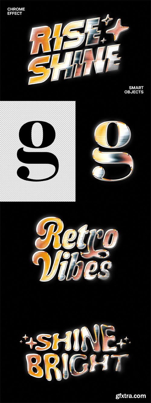 Rise Shine - Retro Chrome Effect for Photoshop Rise Shine - Retro Chrome Effect for Photoshop