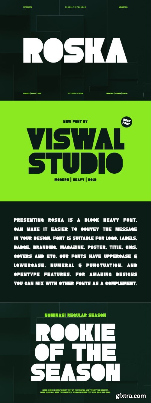 Roska - Block & Heavy Font