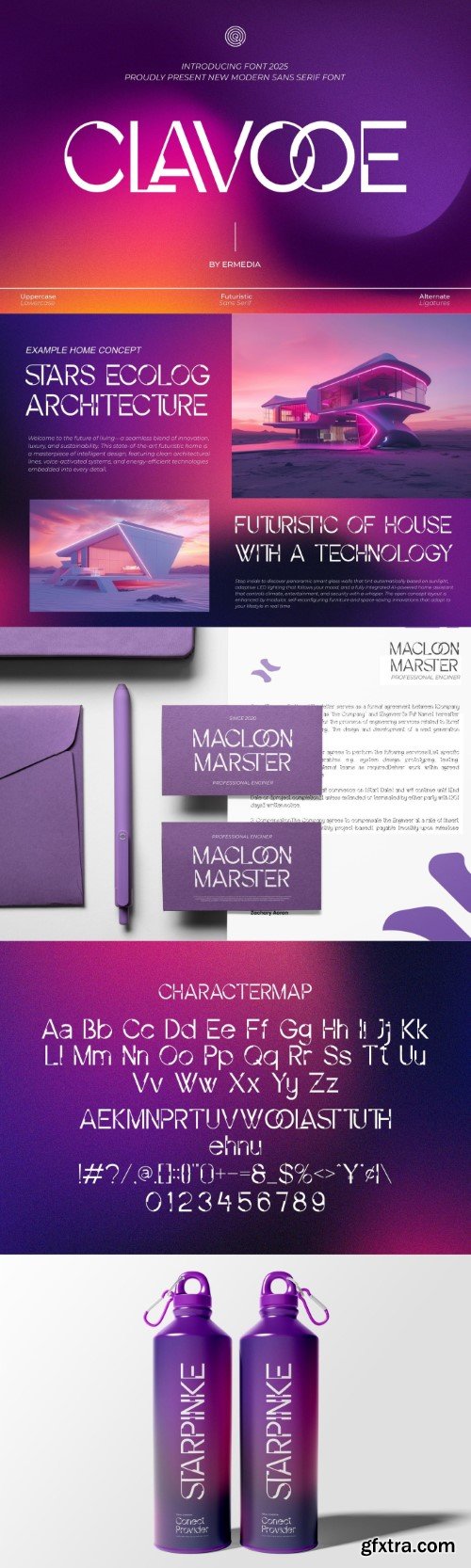 Clavooe || Modern Futuristic Sans Serif Font