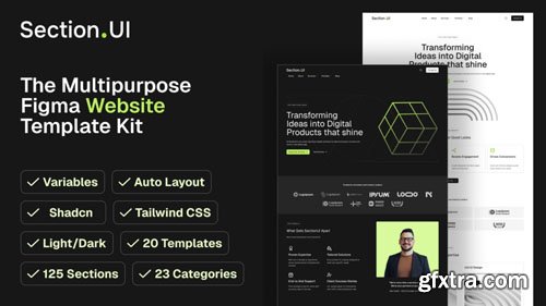 SectionUI - Multipurpose Website Template Kit for Figma SectionUI - Multipurpose Website Template Kit for Figma