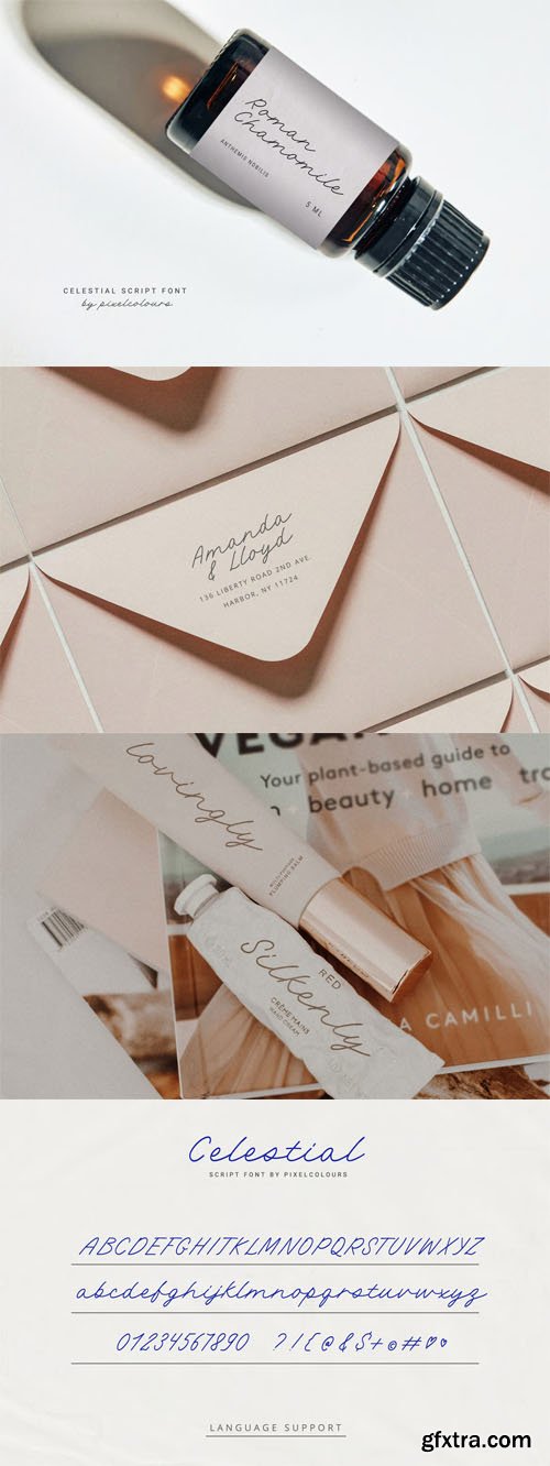 Celestial - Monoline Script Font Celestial - Monoline Script Font