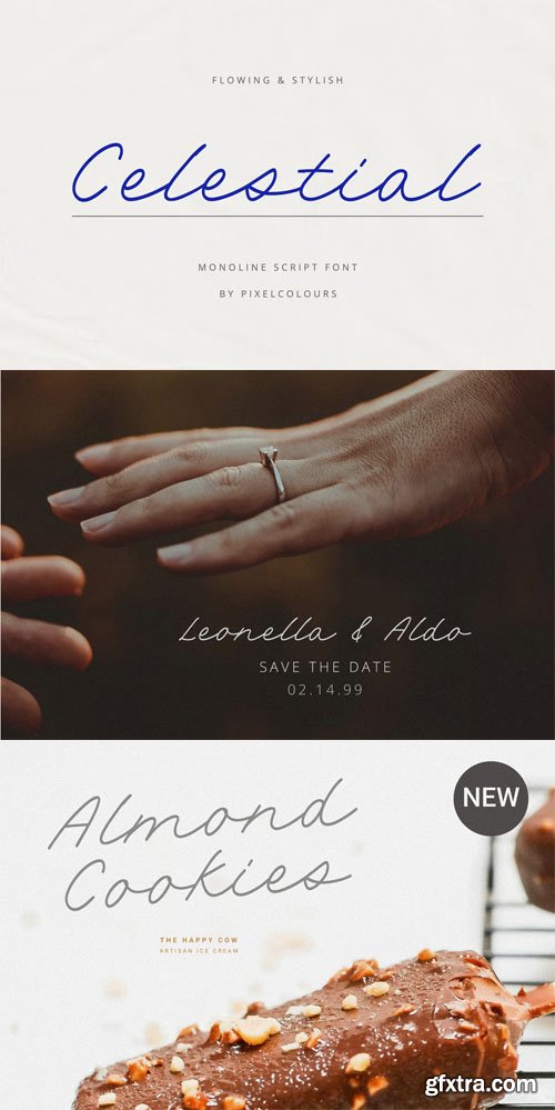 Celestial - Monoline Script Font Celestial - Monoline Script Font