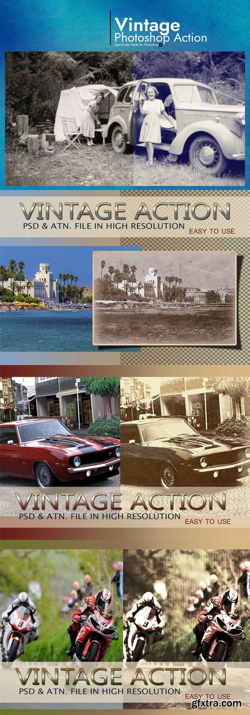 Vintage Actions & Photo Effects Collection for Photoshop Vintage Actions & Photo Effects Collection for Photoshop