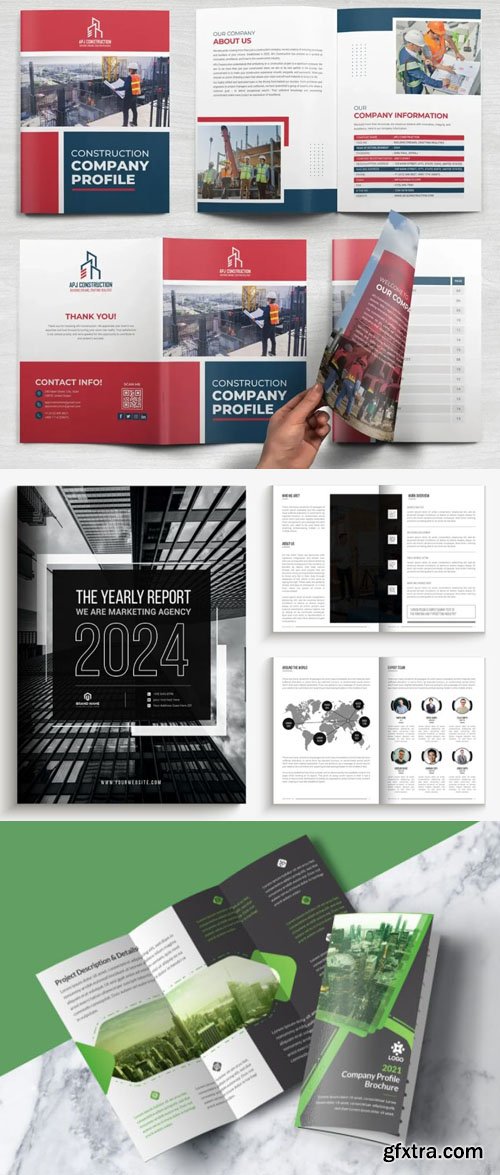 Professional Company Brochures Templates Collection Professional Company Brochures Templates Collection
