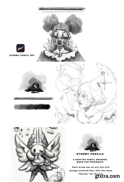 Gumroad - Stormy - Procreate Pencil Brushes