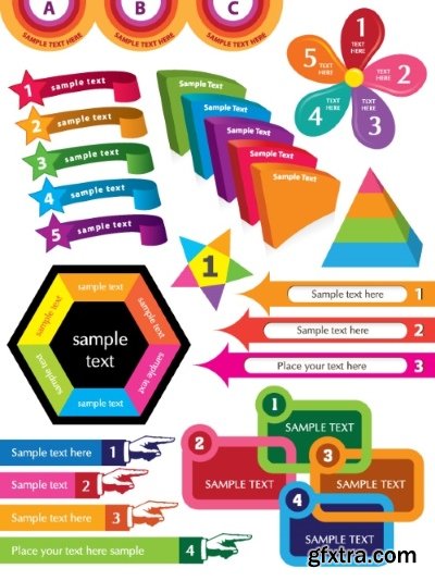 Text Box, Ribbon & Banner Collection 25xEPS