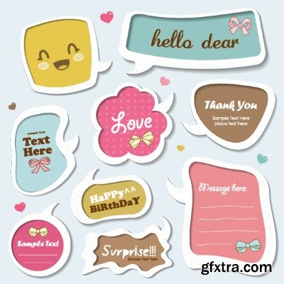 Text Box, Ribbon & Banner Collection 25xEPS