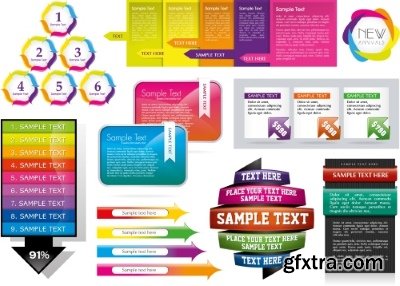 Text Box, Ribbon & Banner Collection 25xEPS