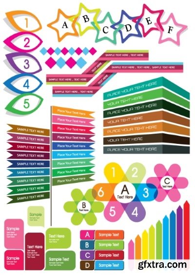 Text Box, Ribbon & Banner Collection 25xEPS