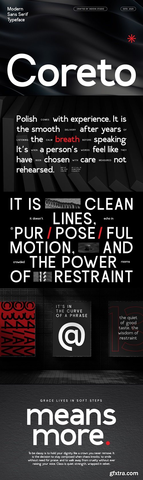 Coreto Modern Sans Serif Font