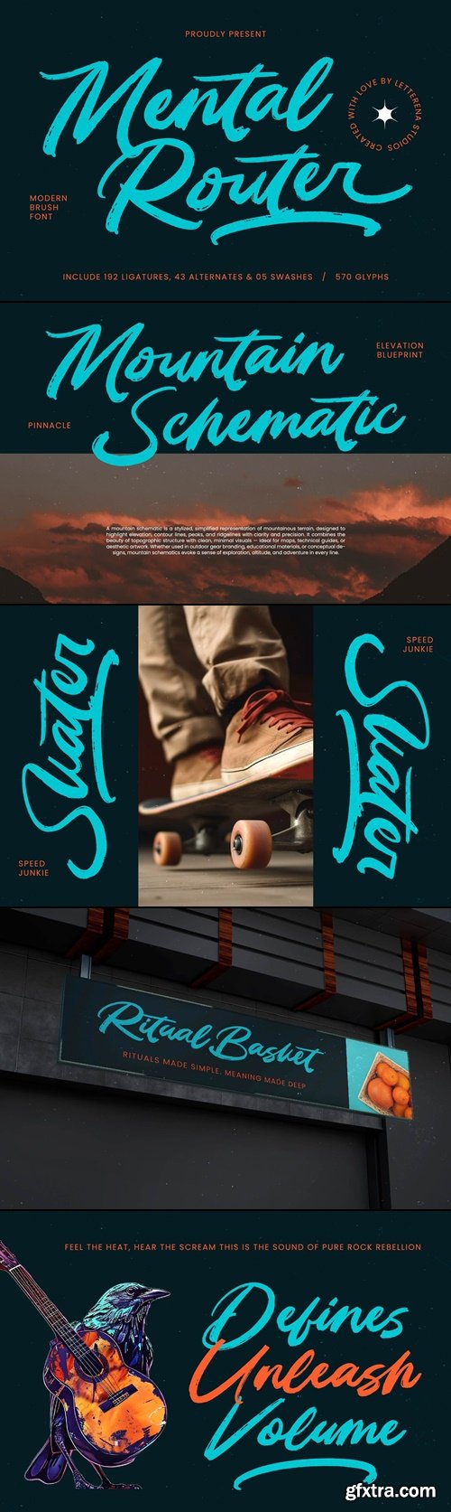 CreativeMarket - Mental Router Modern Brush Font