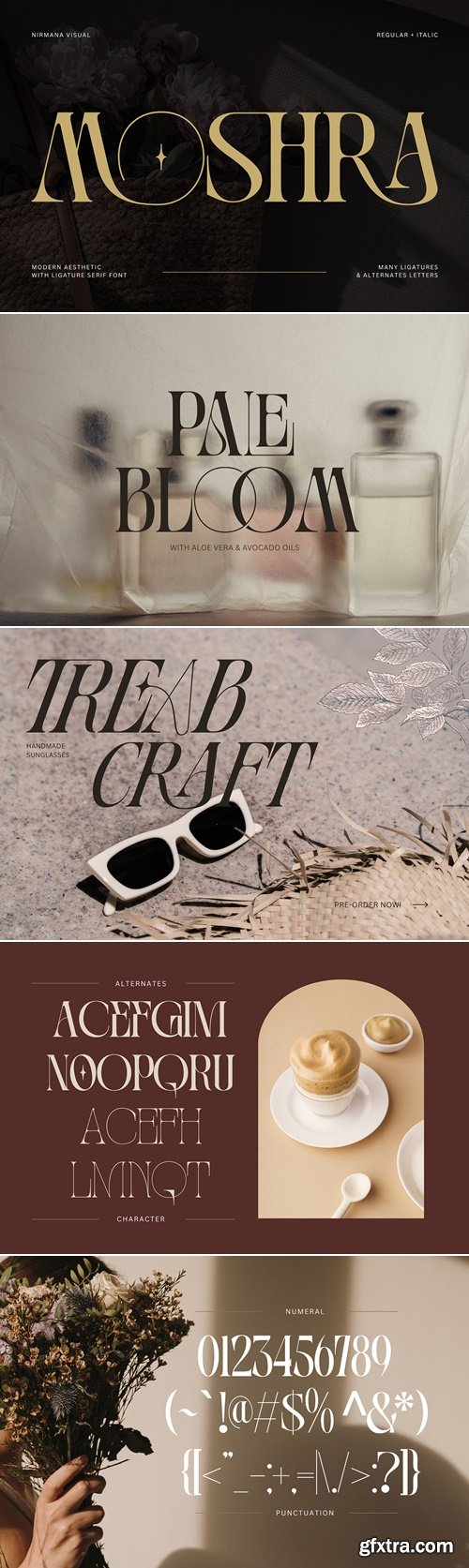 CreativeMarket - Moshra Aesthetic - Modern Logo Font