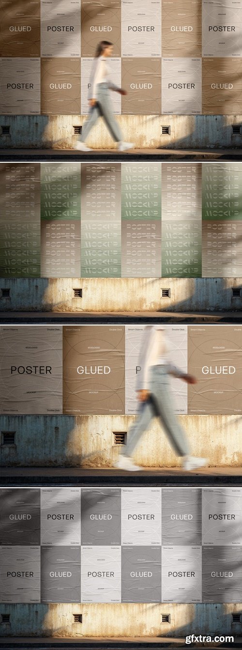 CreativeMarket - Outdoor Glued Posters Mockup 291531793