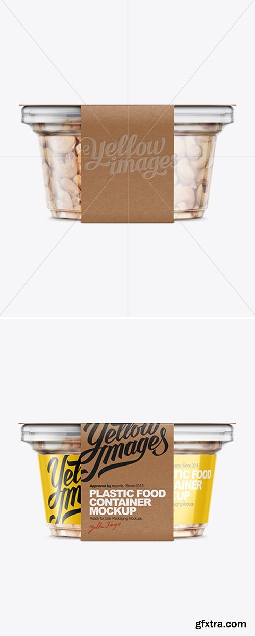 YellowImages - 200g Plastic Cup in Kraft Wrap W/ Cashew Mockup 11442