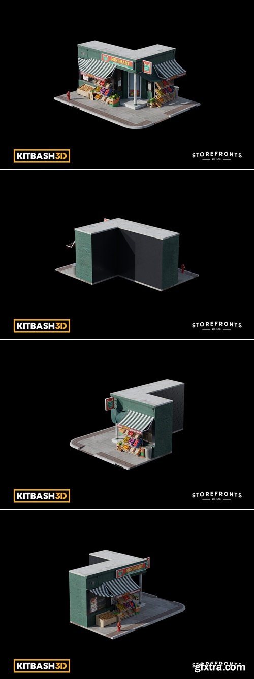 Kitbash3d - Storefronts - MiniMart Groceries