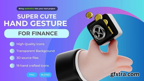 Iconscout - Playful Hand Gesture For Finance 3D Icon Pack