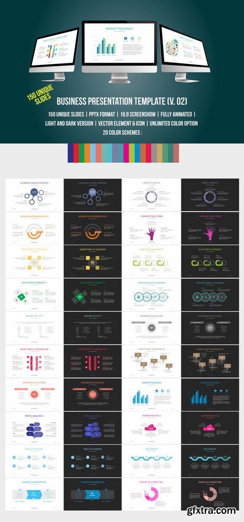 CreativeMarket - 4 X PowerPoint Bundle 333695