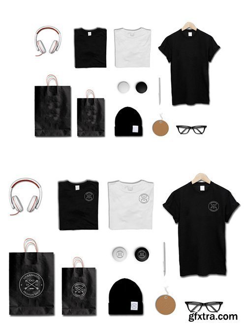 CreativeMarket - Clothing Shop Brand Identity Mockup 257807