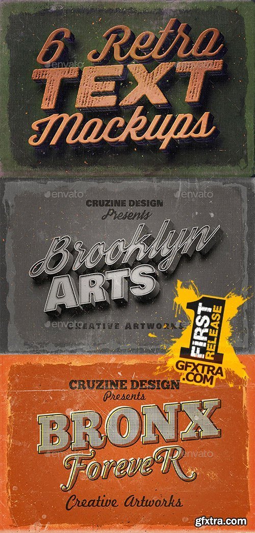 GraphicRiver - 6 Retro/Vintage Text Mock-ups 10584668