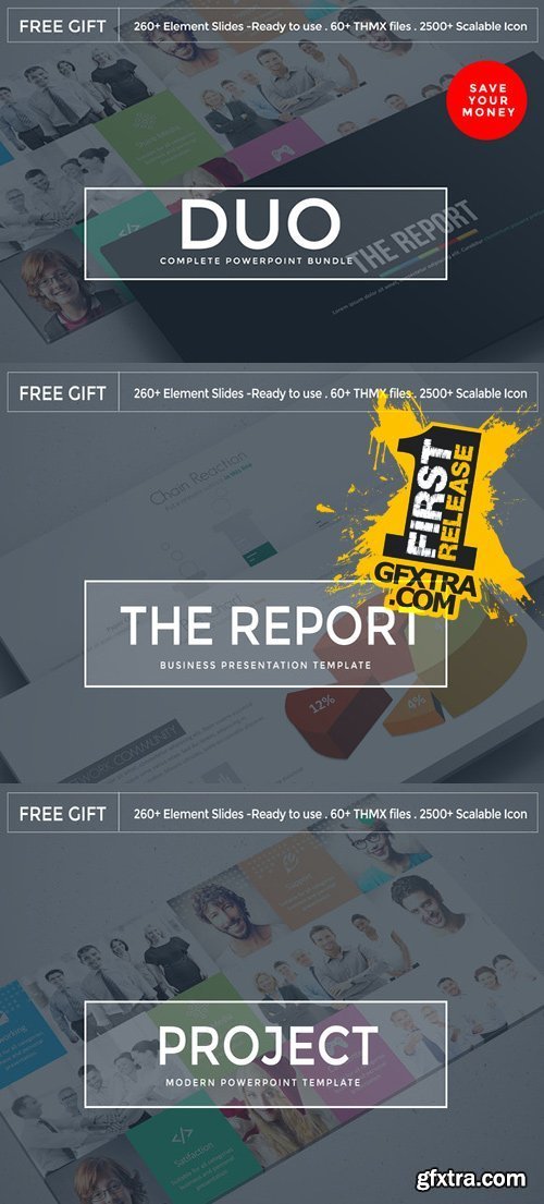 CreativeMarket - Duo - Complete Powerpoint Bundle 250246