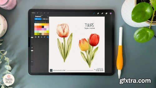Skillshare - Paint Tulips in Procreate: A Relaxing Digital Watercolor Experience