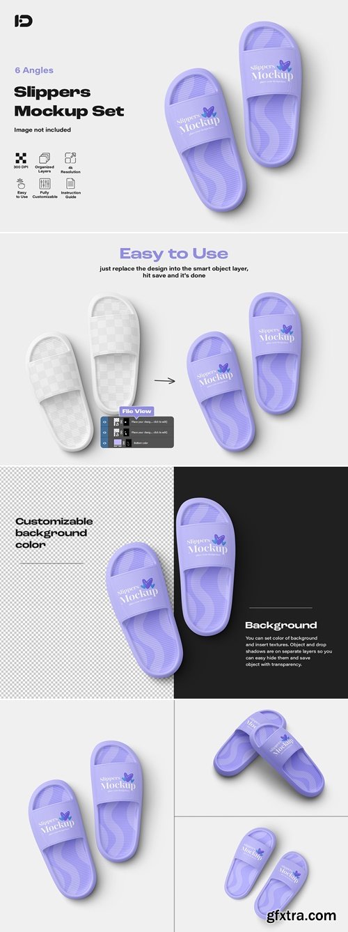 CreativeMarket - Slippers Mockup Set