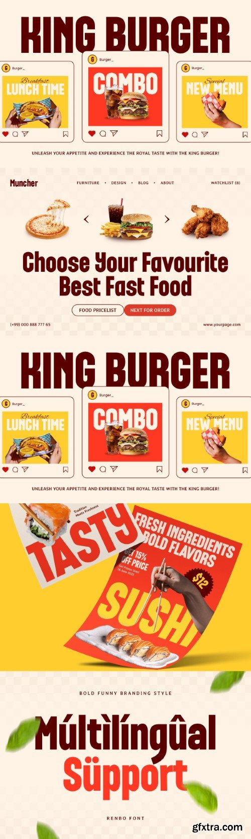 Renbo - Bold Food Branding Font