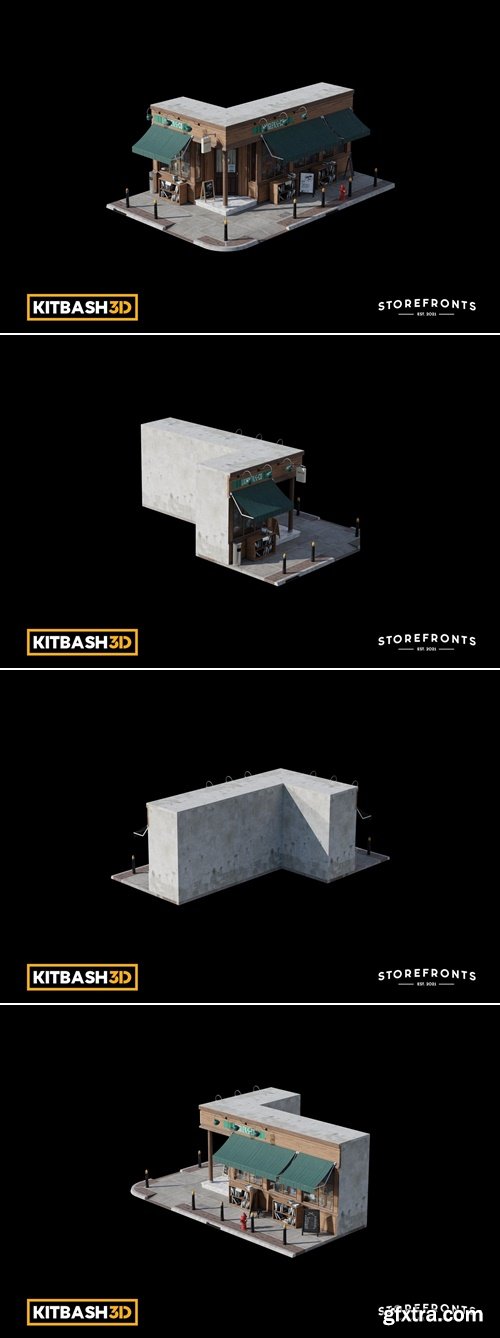 Kitbash3d - Storefronts - Book Store