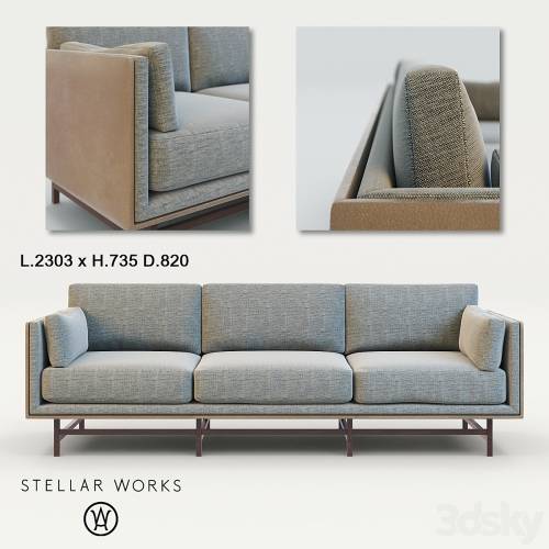 '3dsky Pro - Sofa Stellarworks SW Sofa Three-seater'