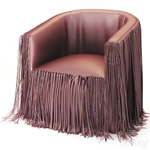 '3dsky Pro - Shaggy Leather Swivel Chair in NeKeia Leather'