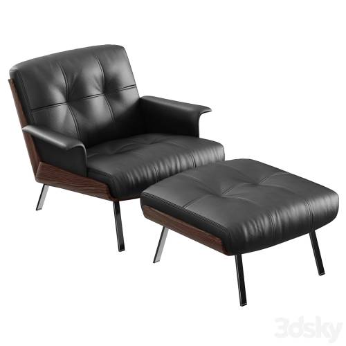 '3dsky Pro - Minotti Daiki leather armchair' '3dsky Pro - Minotti Daiki leather armchair'