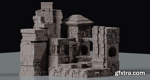 Artstation - Ancient Sci-Fi Kitbash 3D Assets