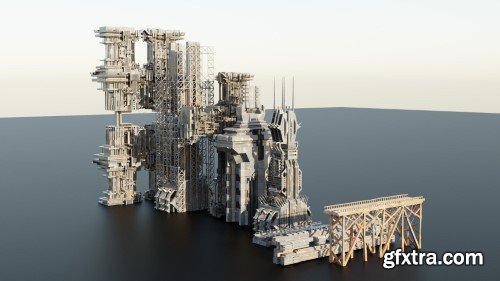 CGTrader - Kyu & Zo - Old Dystopic Buildings Set