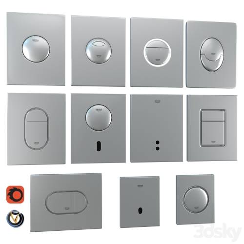 '3dsky Pro - Grohe flush plates for installation'