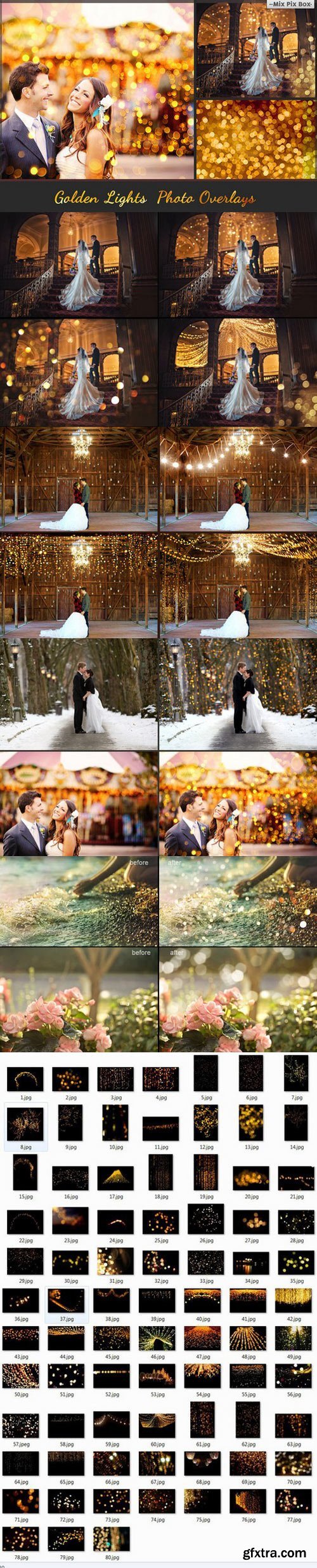 CM - 80 Golden lights Photo Overlays 649231