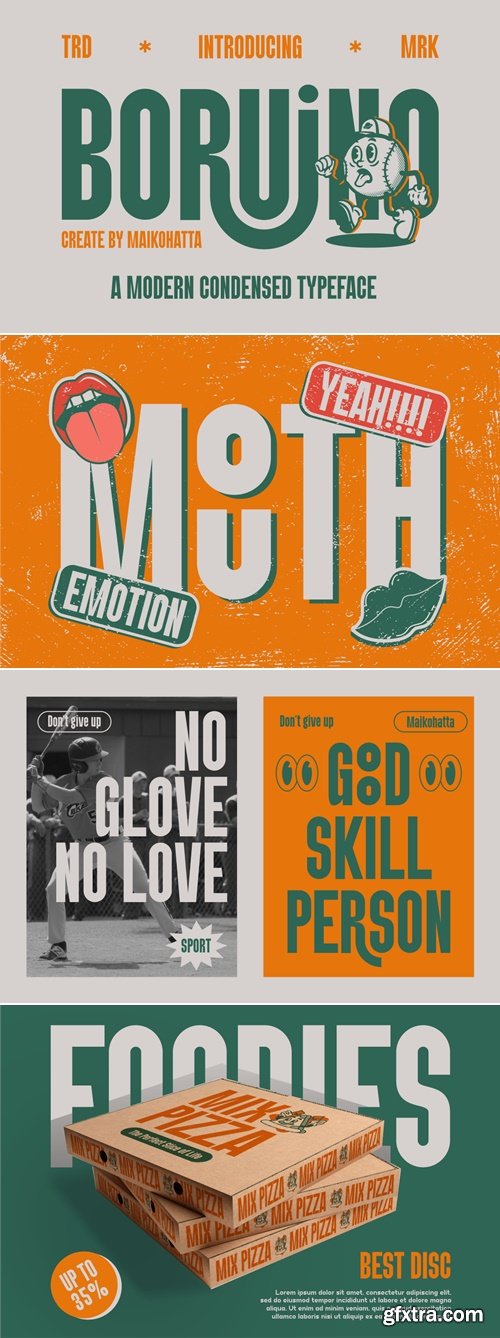 Boruino - Modern Condesed Font