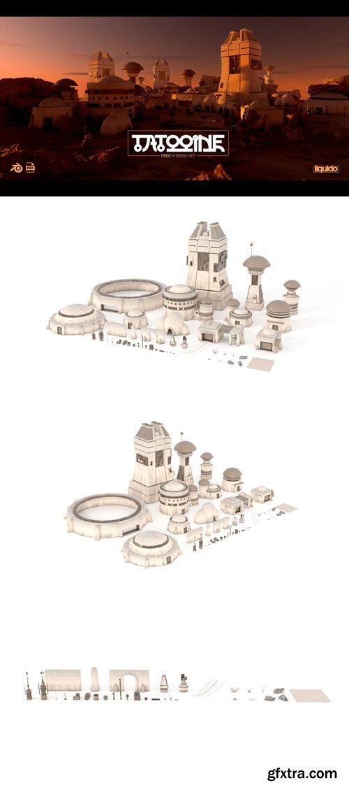 Gumroad - LiquidoCreative - Tatooine Kitbash Set