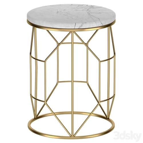 '3dsky Pro - Marble and metal coffee table'