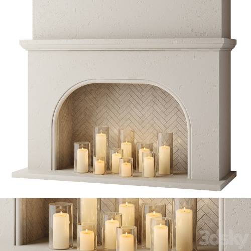 '3dsky Pro - Fireplace with candles' '3dsky Pro - Fireplace with candles'