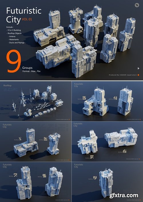 Artstation - Futuristic City Pack vol 01